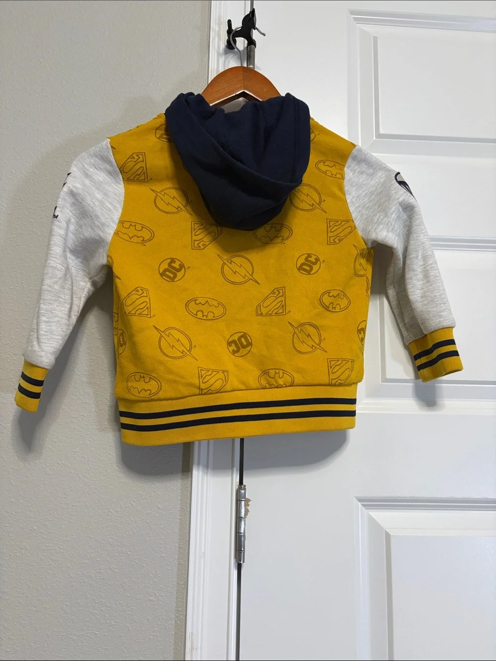 DC Kids' Yellow & Gray Batman Varsity Jacket